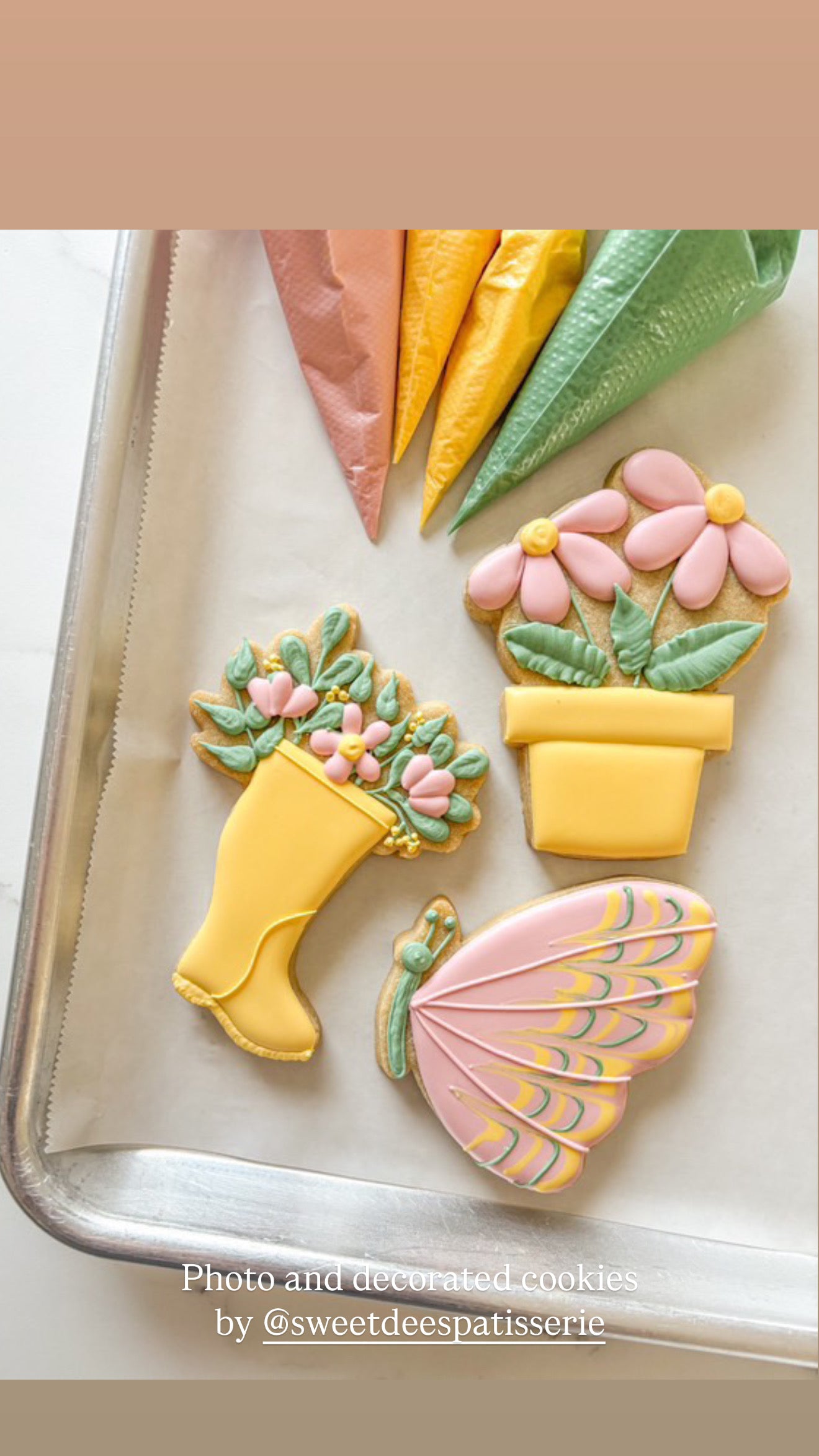 Flower pot cookie cutter