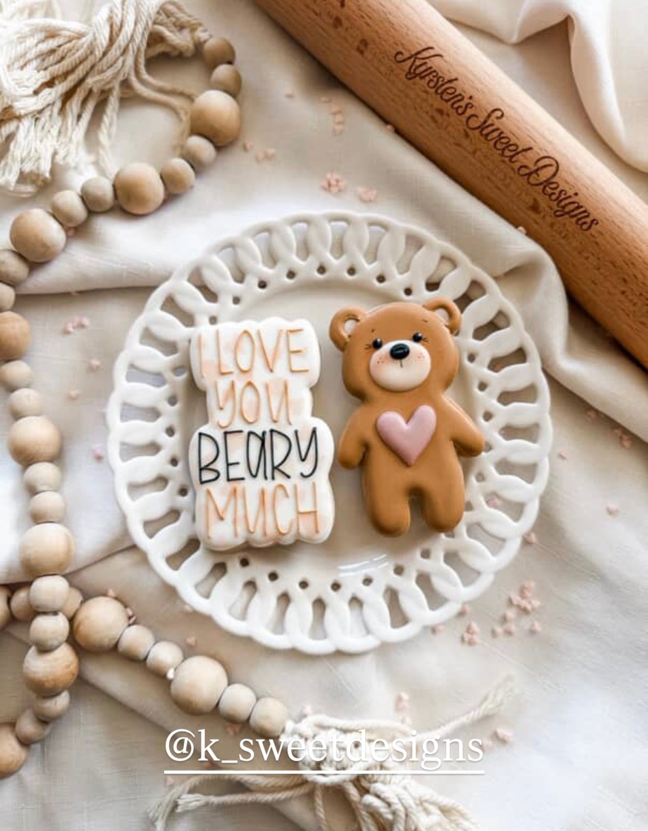 I love you beary much set B cookie cutters