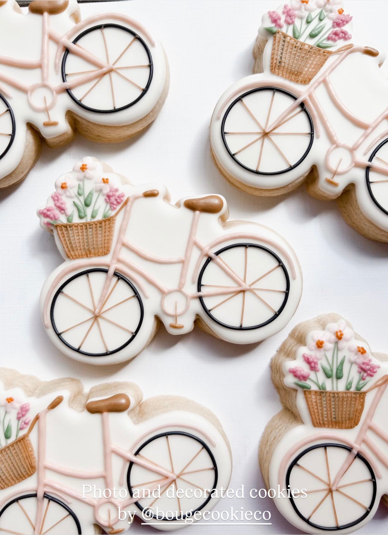 Floral bicycle (style b) cookie cutter