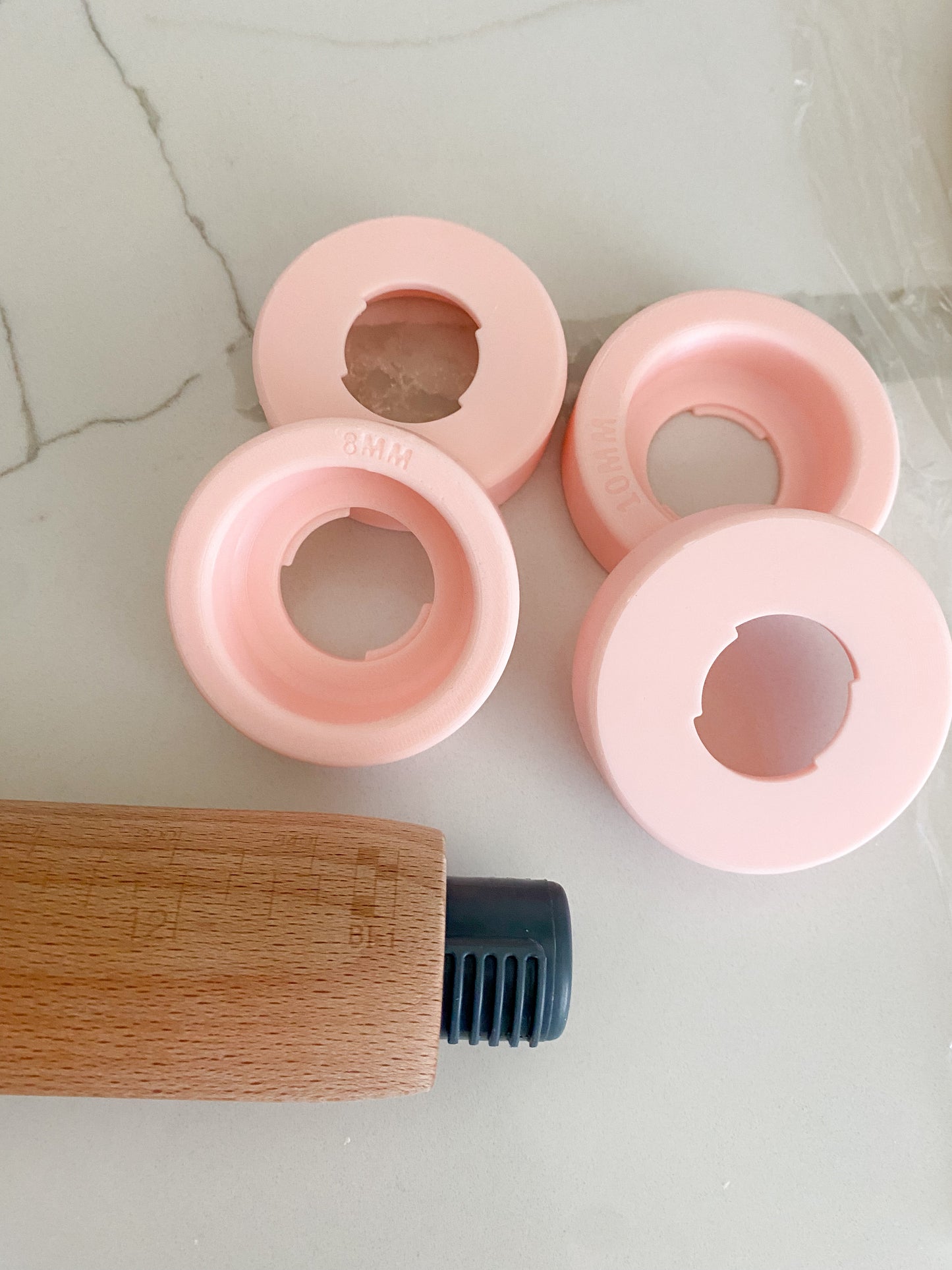 Rolling pin guide set no. 2 / compatible with Joseph Joseph rolling pin (color may vary)