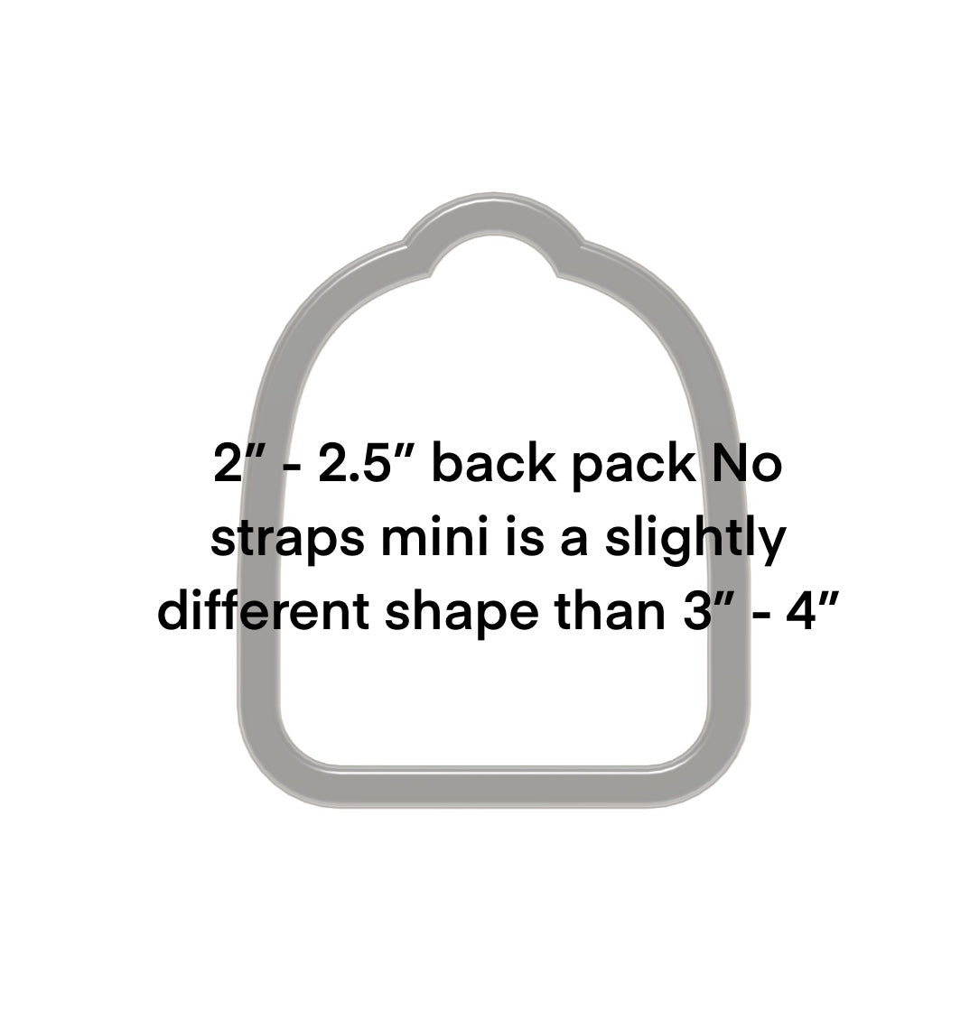 Backpack cookie cutter