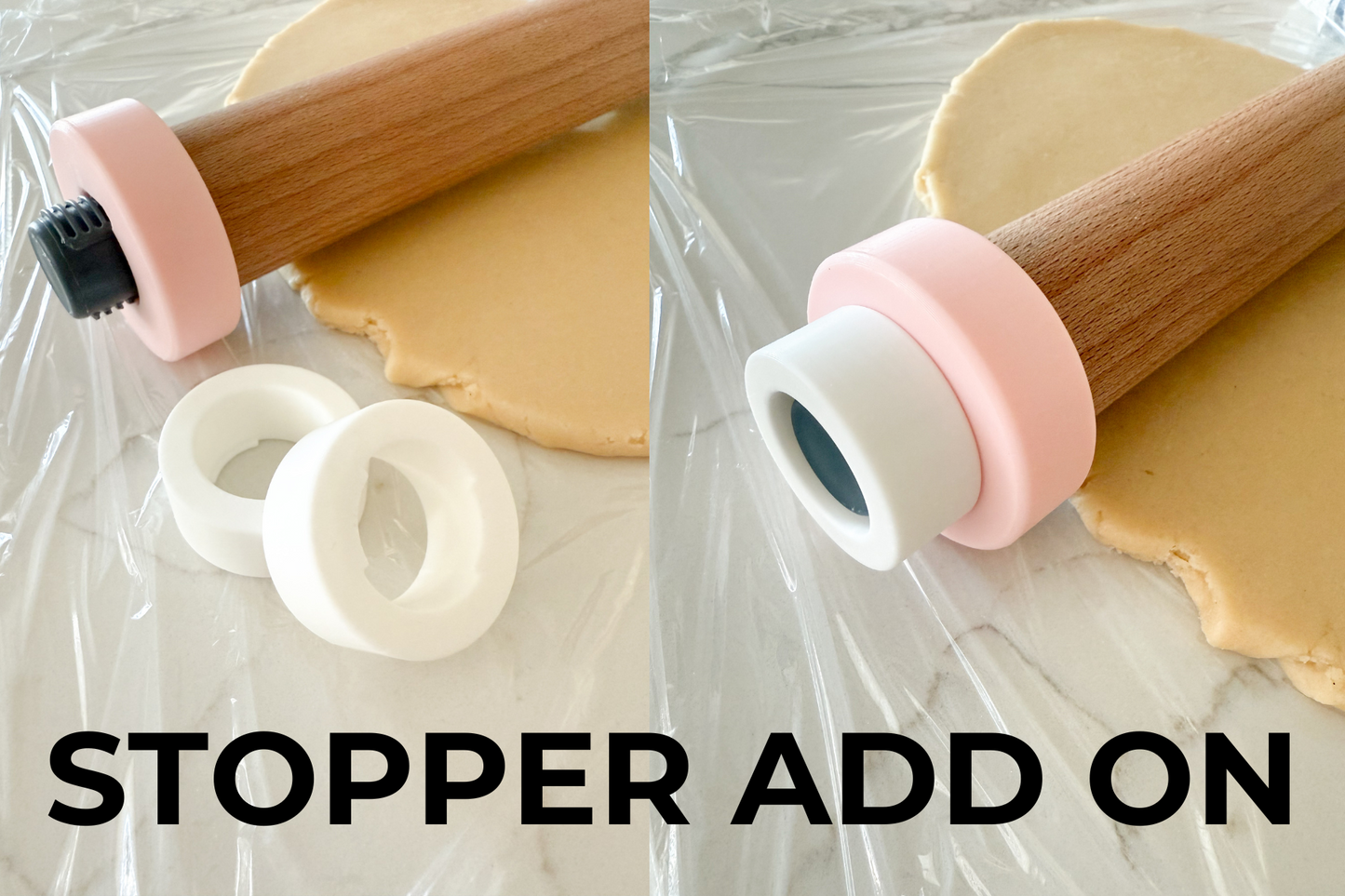 Rolling pin guide set no. 2 / compatible with Joseph Joseph rolling pin (color may vary)