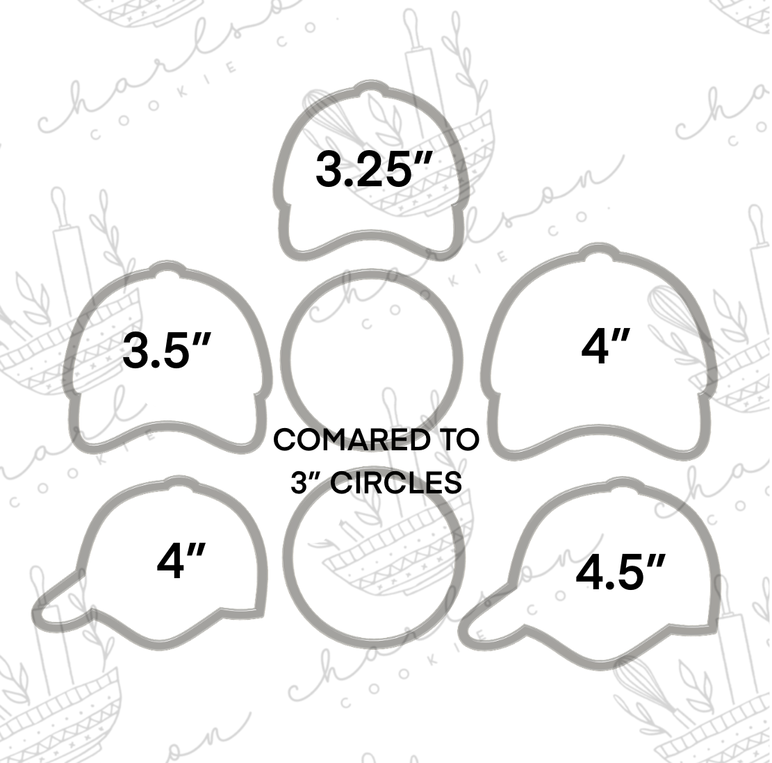 Baseball cap cookie cutter