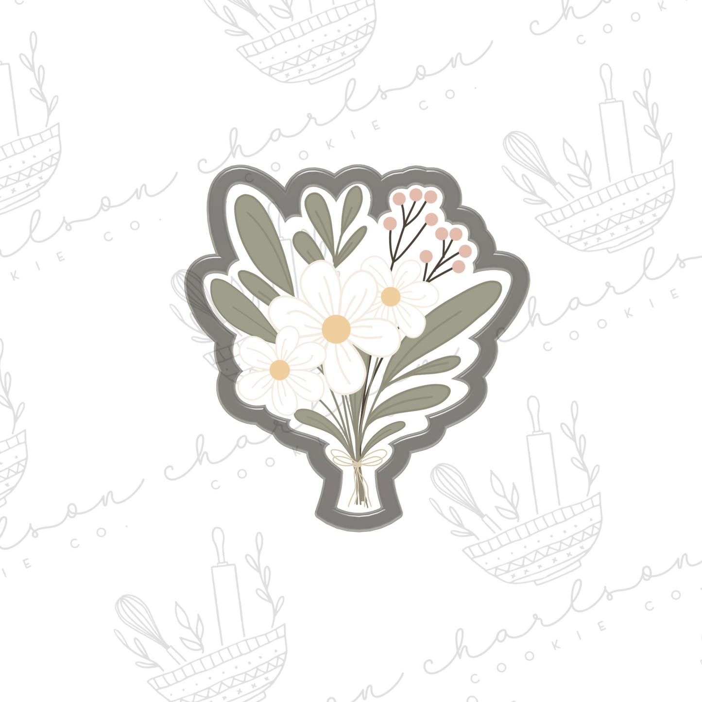 Floral bouquet no. 2 cookie cutter