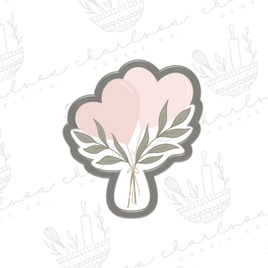 Hearts bouquets cookie cutter
