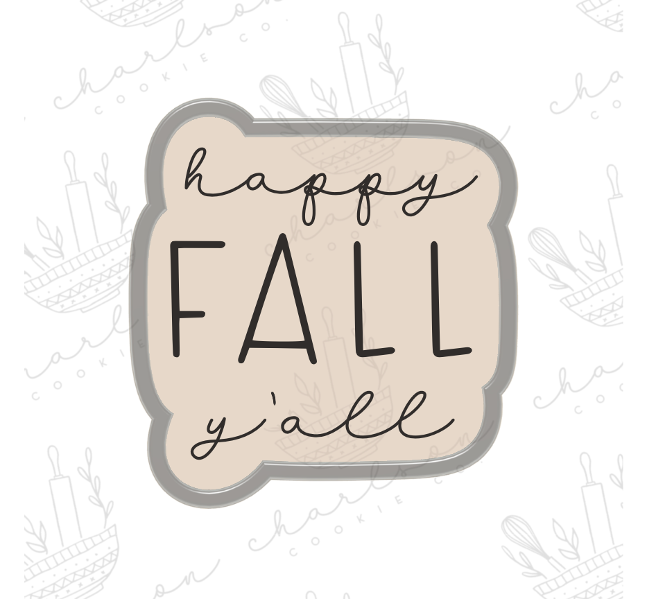 Happy fall y'all cookie cutter