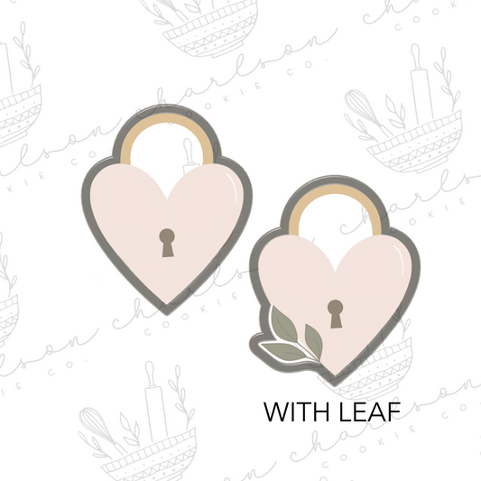 Heart lock  cookie cutter