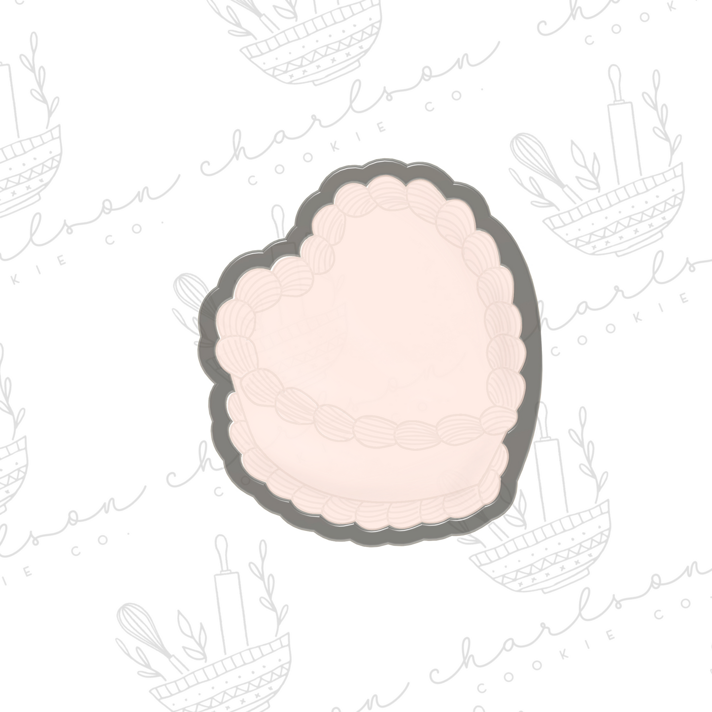 Heart shaped cake cookie cutter