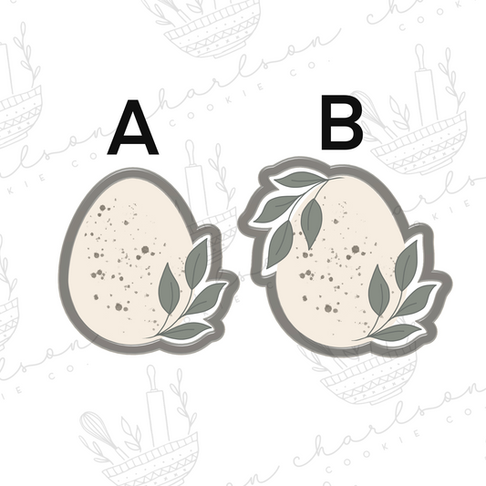 Egg with leaf no. 2 cookie cutter