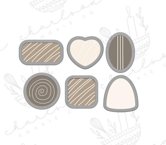 Mini chocolates cookie cutters
