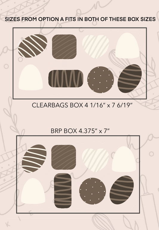 Mini chocolates cookie cutters