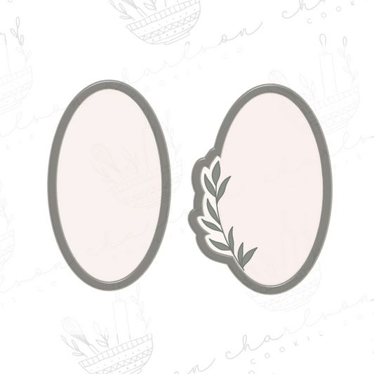 Oval no. 4 cookie cutter (Gussiedupcookieco)