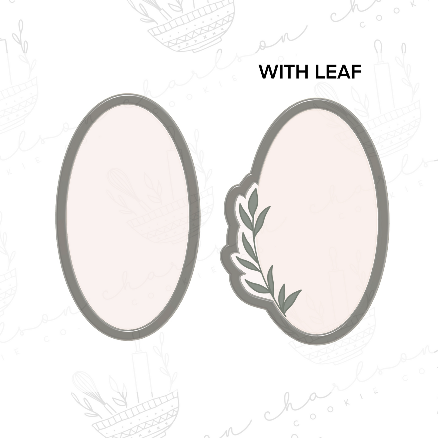 Oval no. 4 cookie cutter (Gussiedupcookieco)