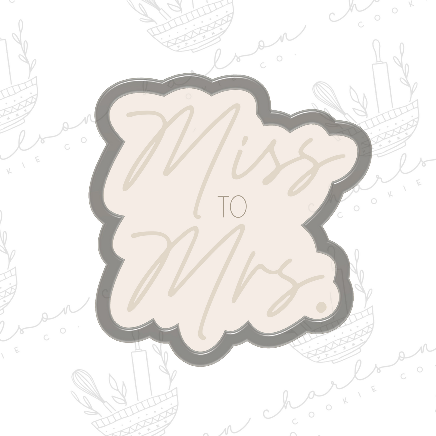 Miss to mrs no. 2 cookie cutter
