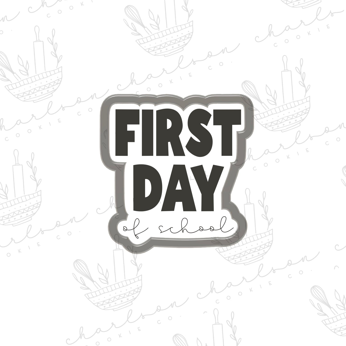 First day of school and flower 2pc cookie cutter set