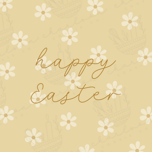 Happy easter daisy print 2"x2" templates / Instant digital download