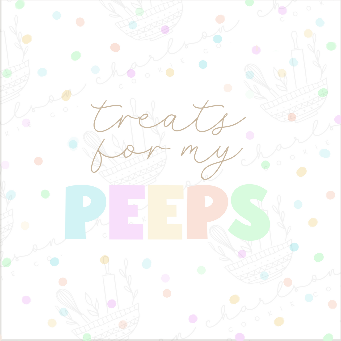 Treats for my peeps 2"x2" templates / Instant digital download