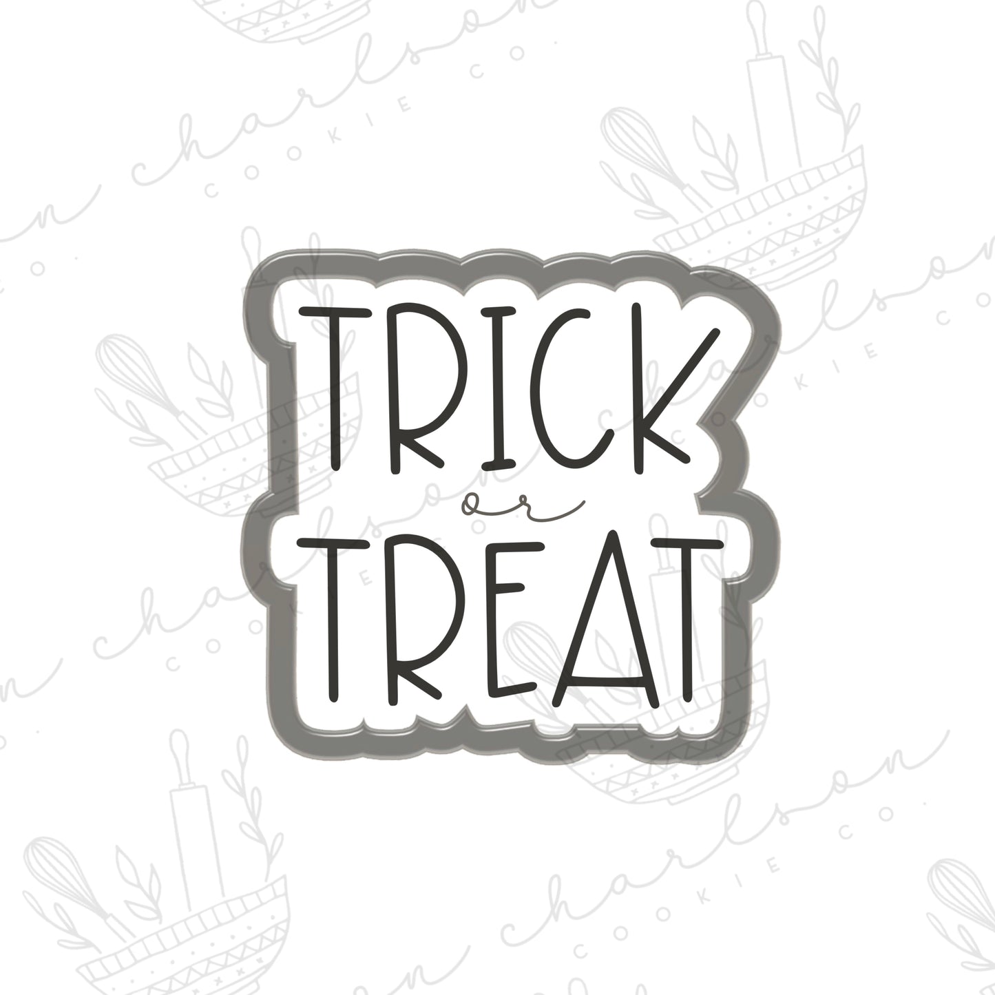 Trick or treat cookie cutter
