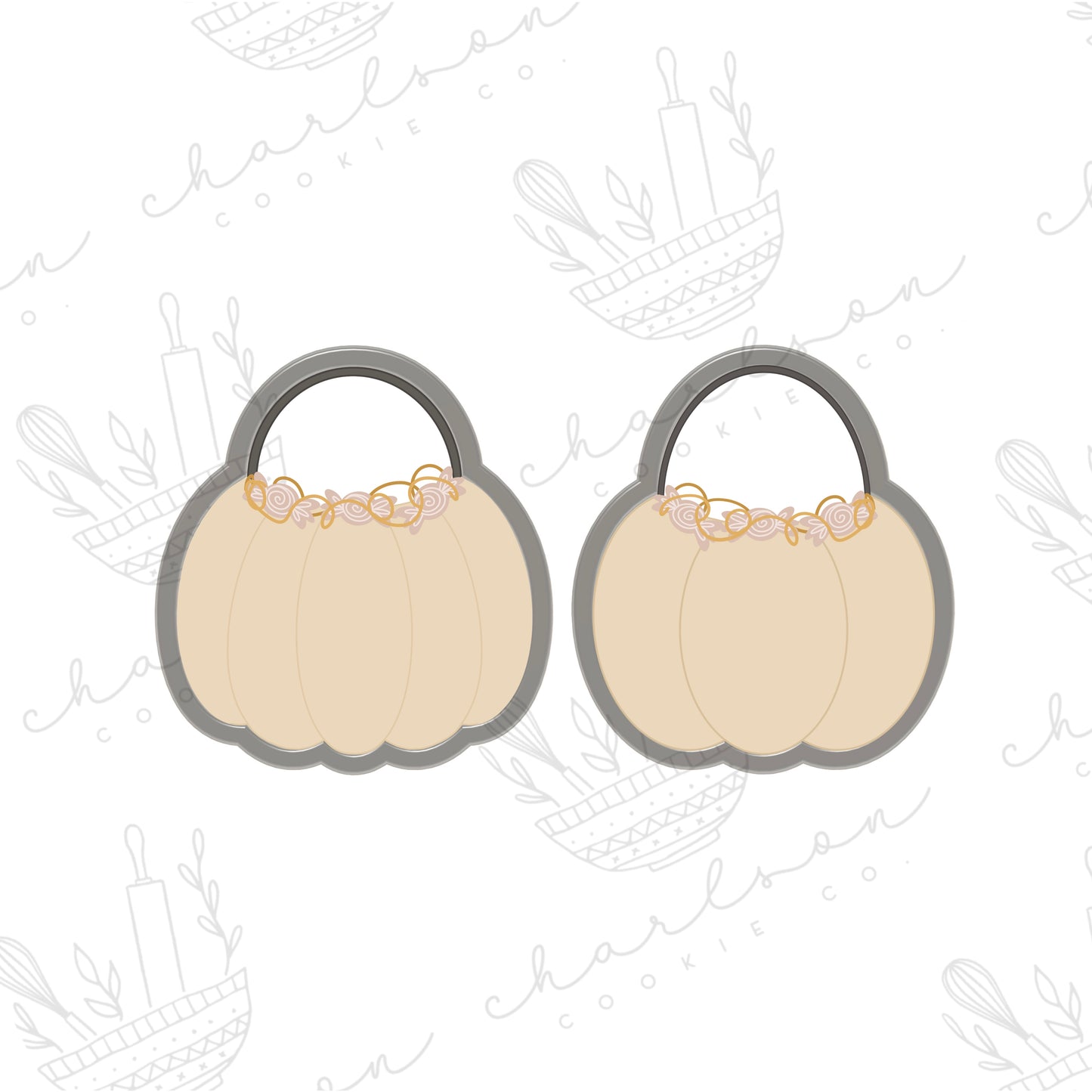 Pumpkin basket cookie cutter