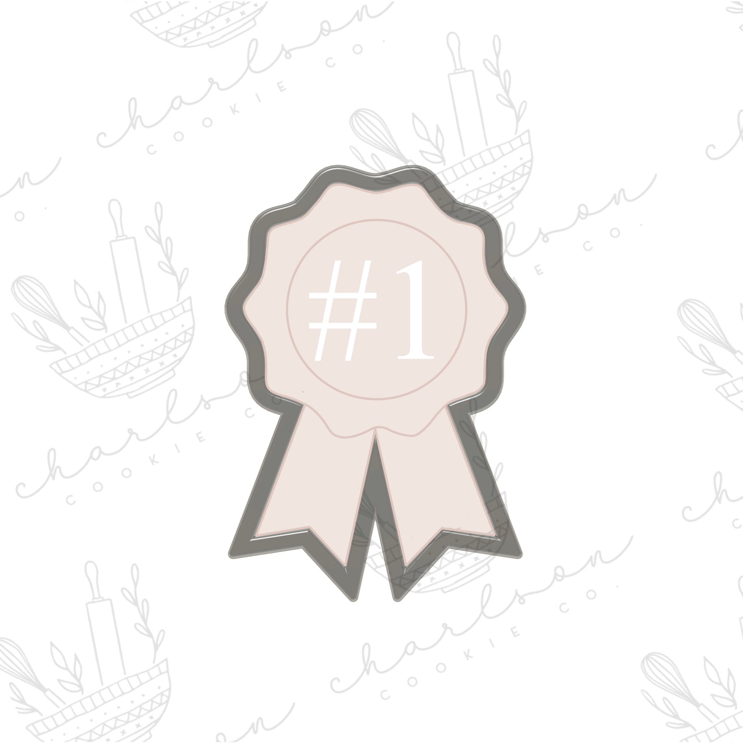 Award ribbon cookie cutter