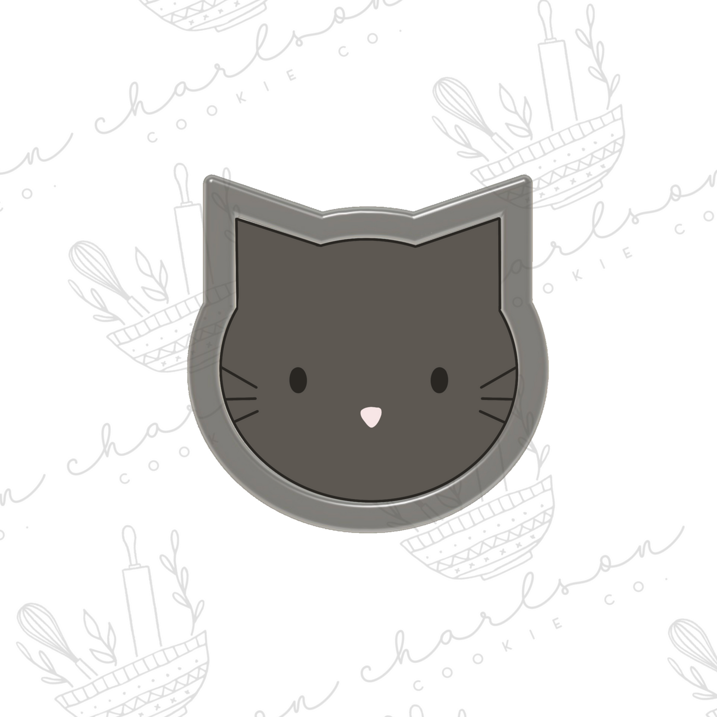 Cat face cookie cutter