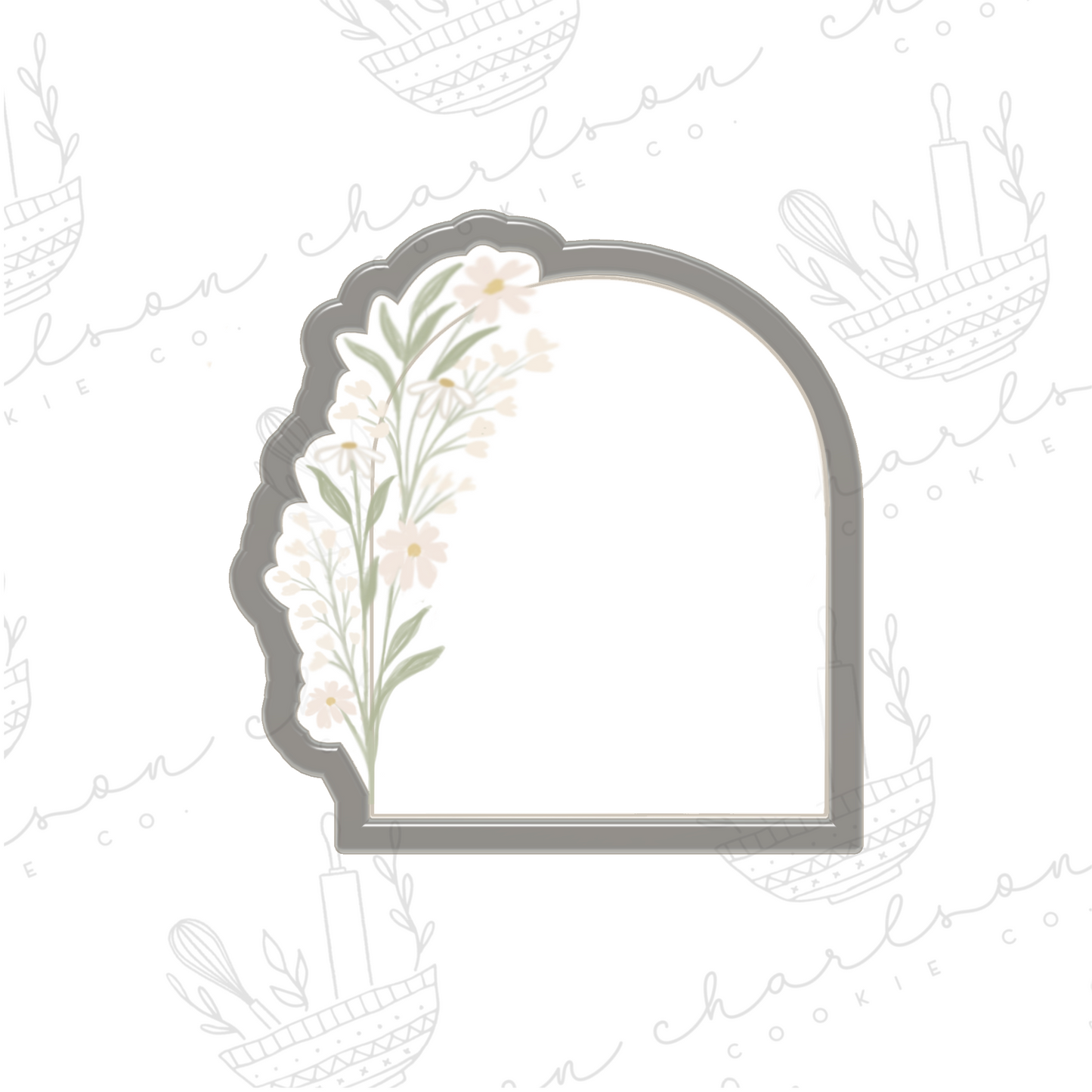 Floral arch plaque no. 2 cookie cutter