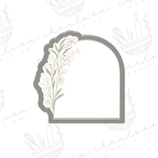 Floral arch plaque no. 2 cookie cutter
