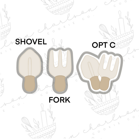 Gardening tools (chubby) cookie cutter