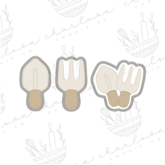 Gardening tools (chubby) cookie cutter
