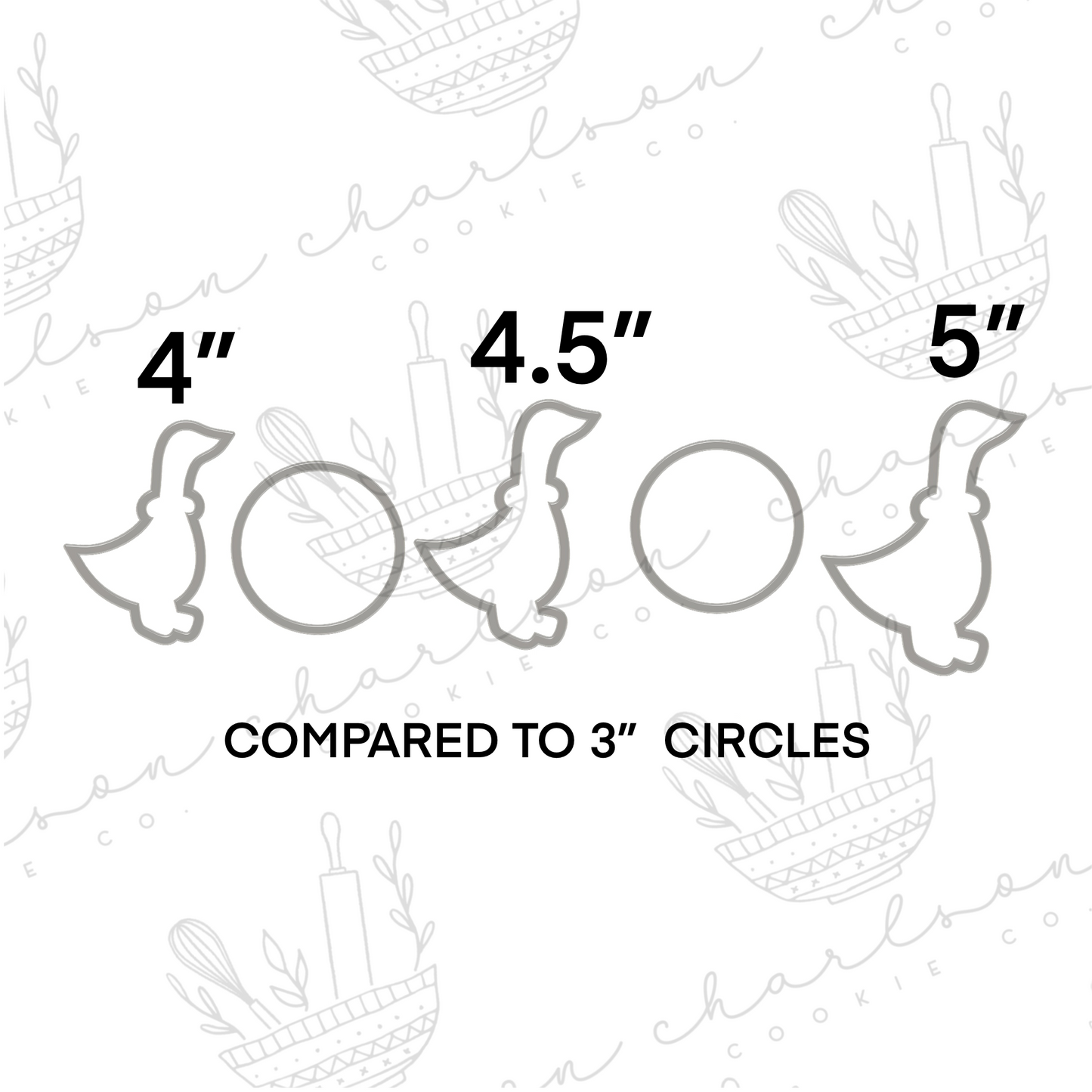 Goose with bow cookie cutter