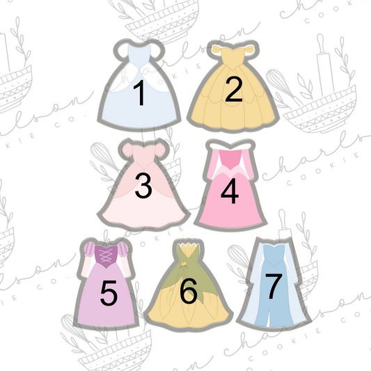 Princess dresses cookie cutter