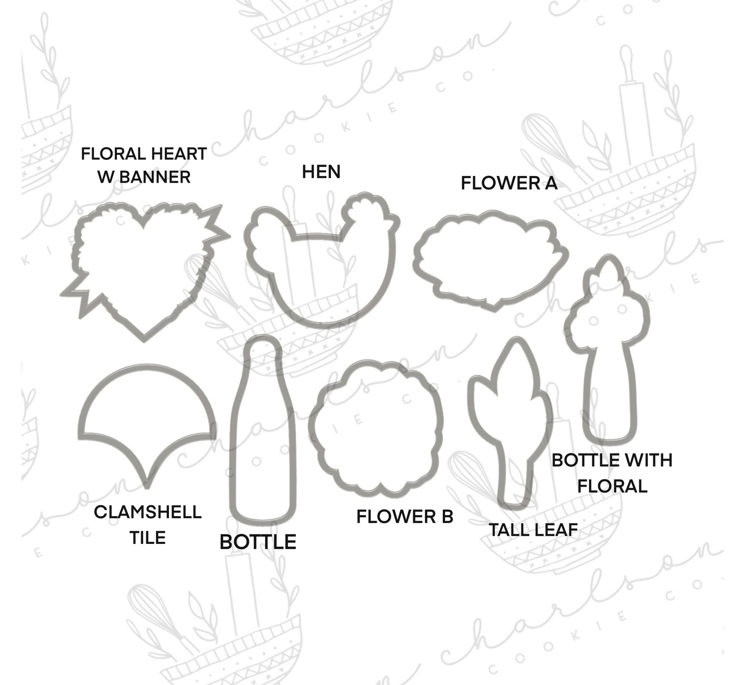 Blooming Bakes Collab - Mother's Day theme cookie cutters