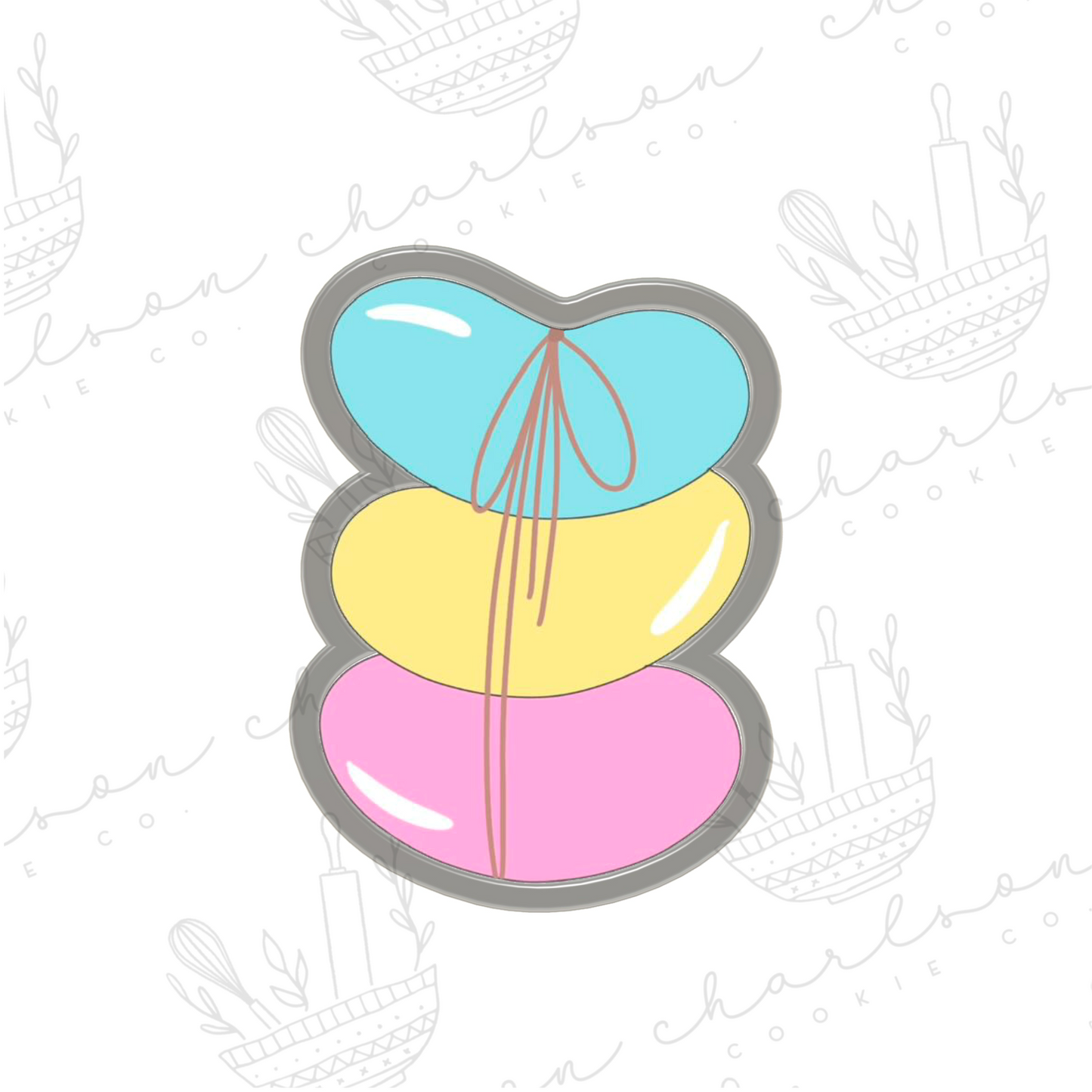 Stacked jelly beans cookie cutter (sweetdeespatisserie)