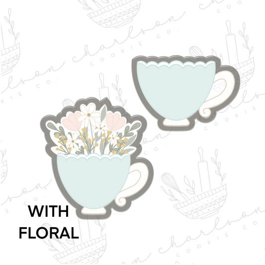 Tea cup no. 2 cookie cutter (sweetdeespatisserie)