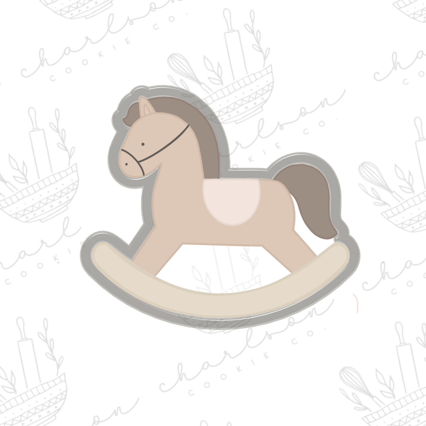 Rocking horse cookie cutter