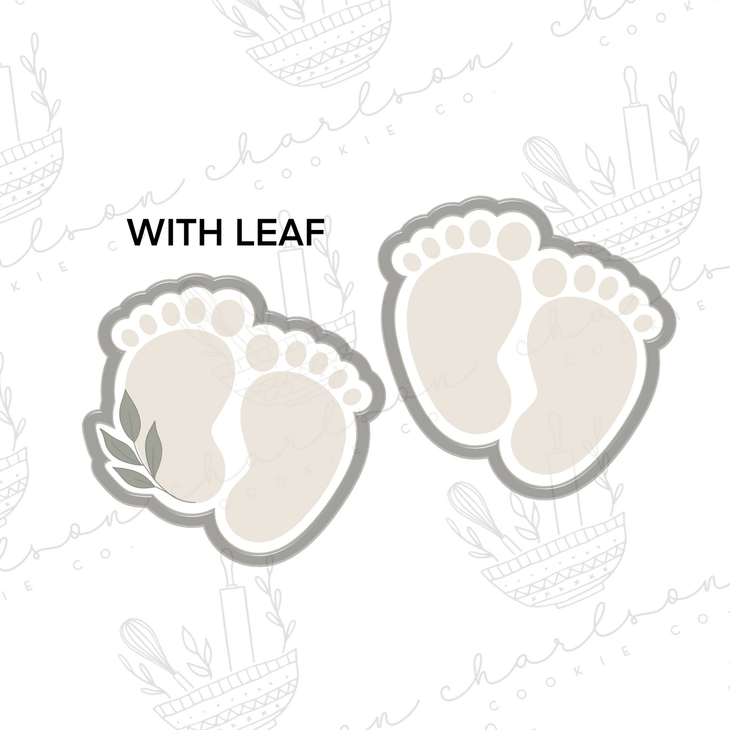 Baby feet cookie cutter