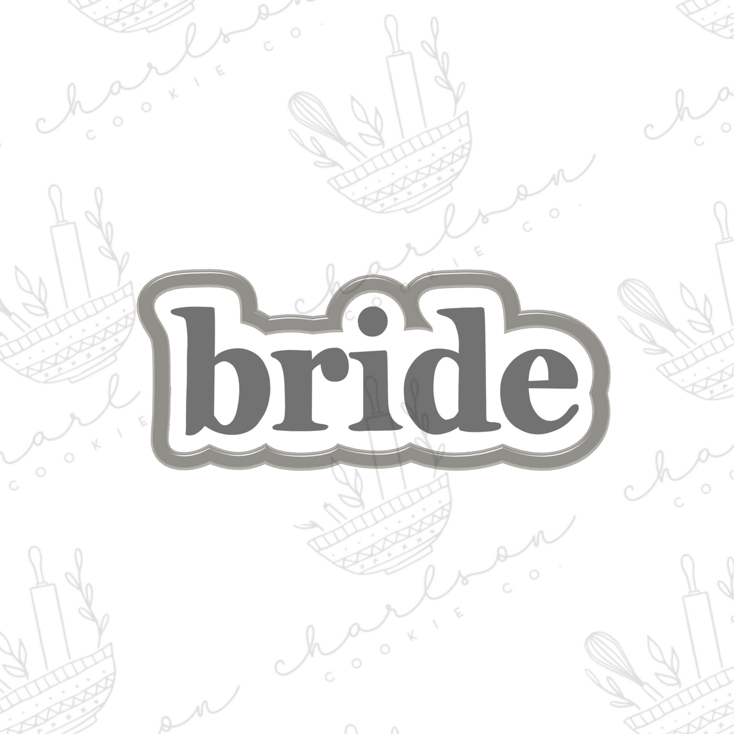 Bride word no. 2 cookie cutter