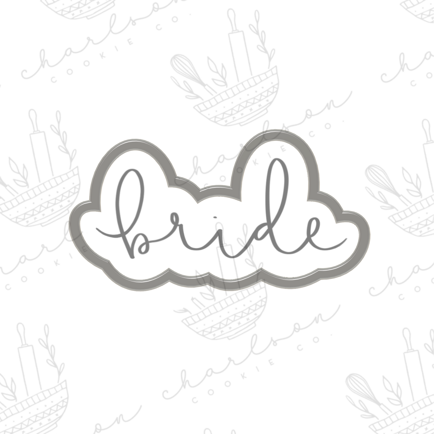 Bride word cookie cutter