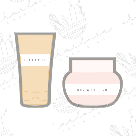 Cosmetic containers cookie cutter