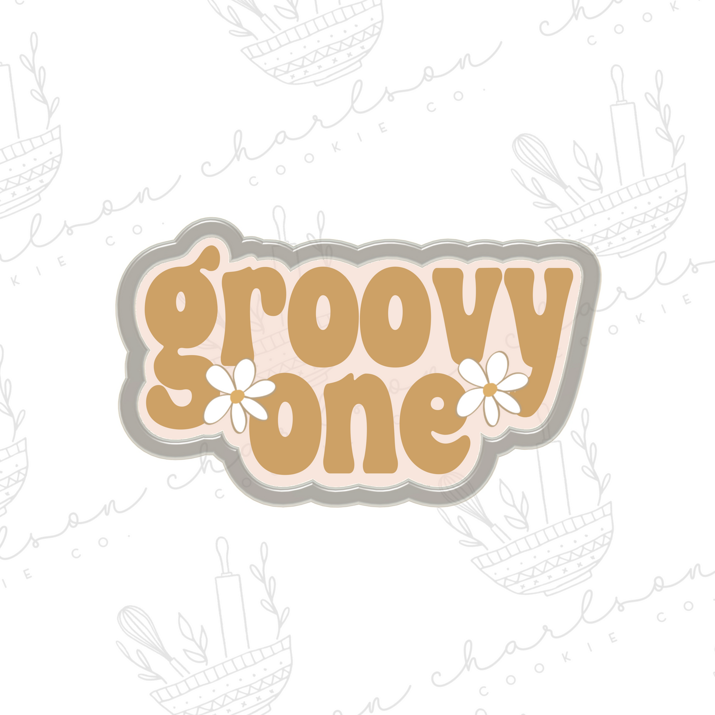 Groovy one word cookie cutter