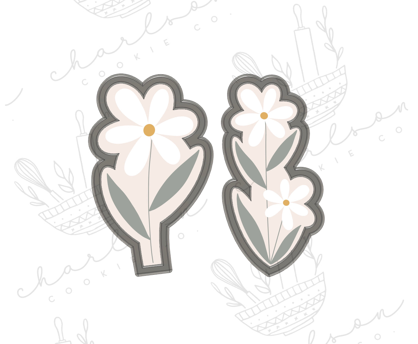 Daisy stem cookie cutter