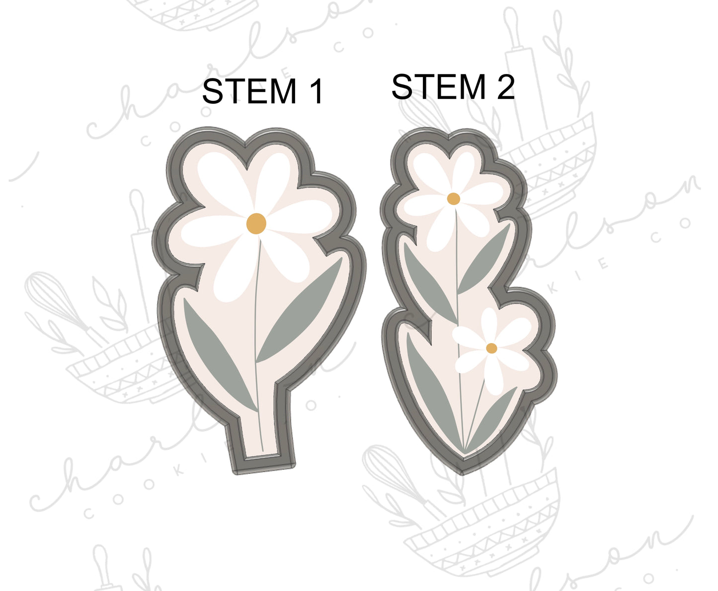 Daisy stem cookie cutter