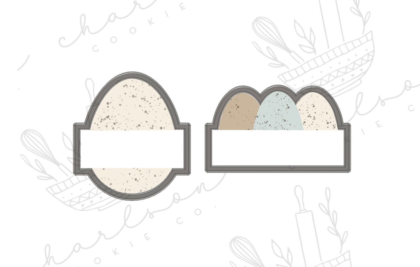 Egg plaques cookie cutter