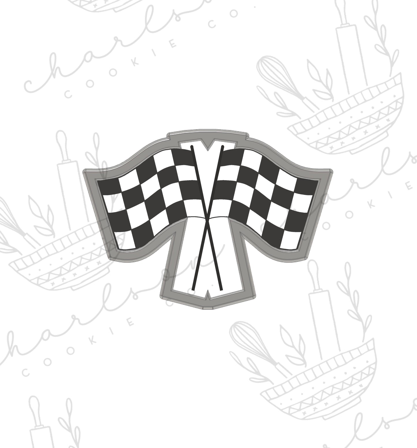 Racing flags cookie cutter