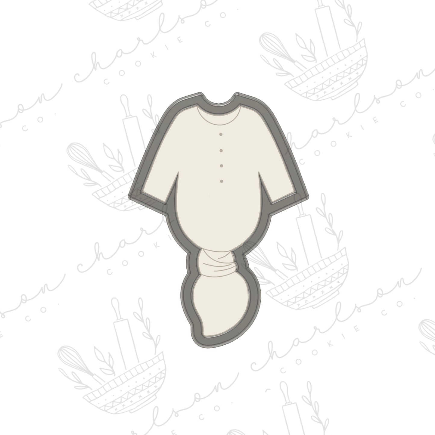 Baby knotted outfit no. 3 cookie cutter