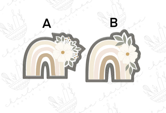 Rainbow with floral no. 3 cookie cutter