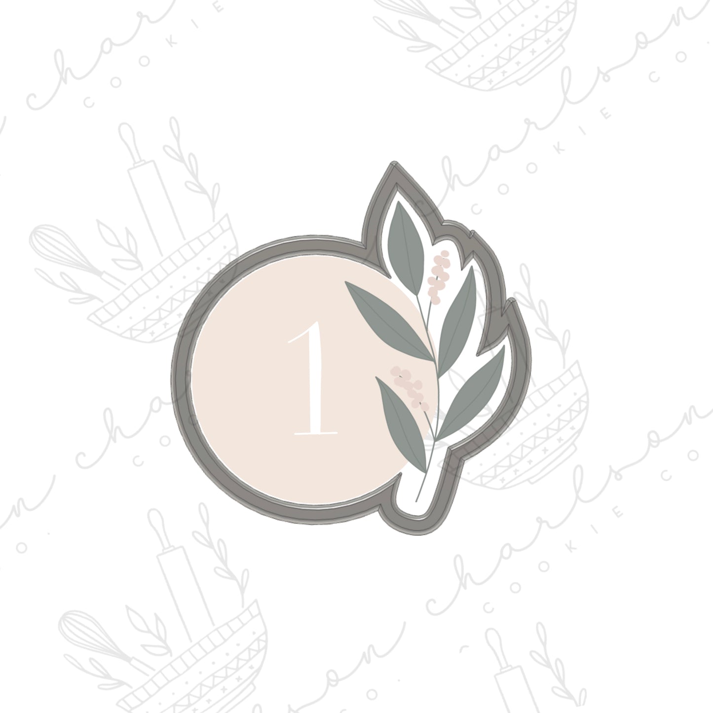 Circle with greenery no. 4 cookie cutter