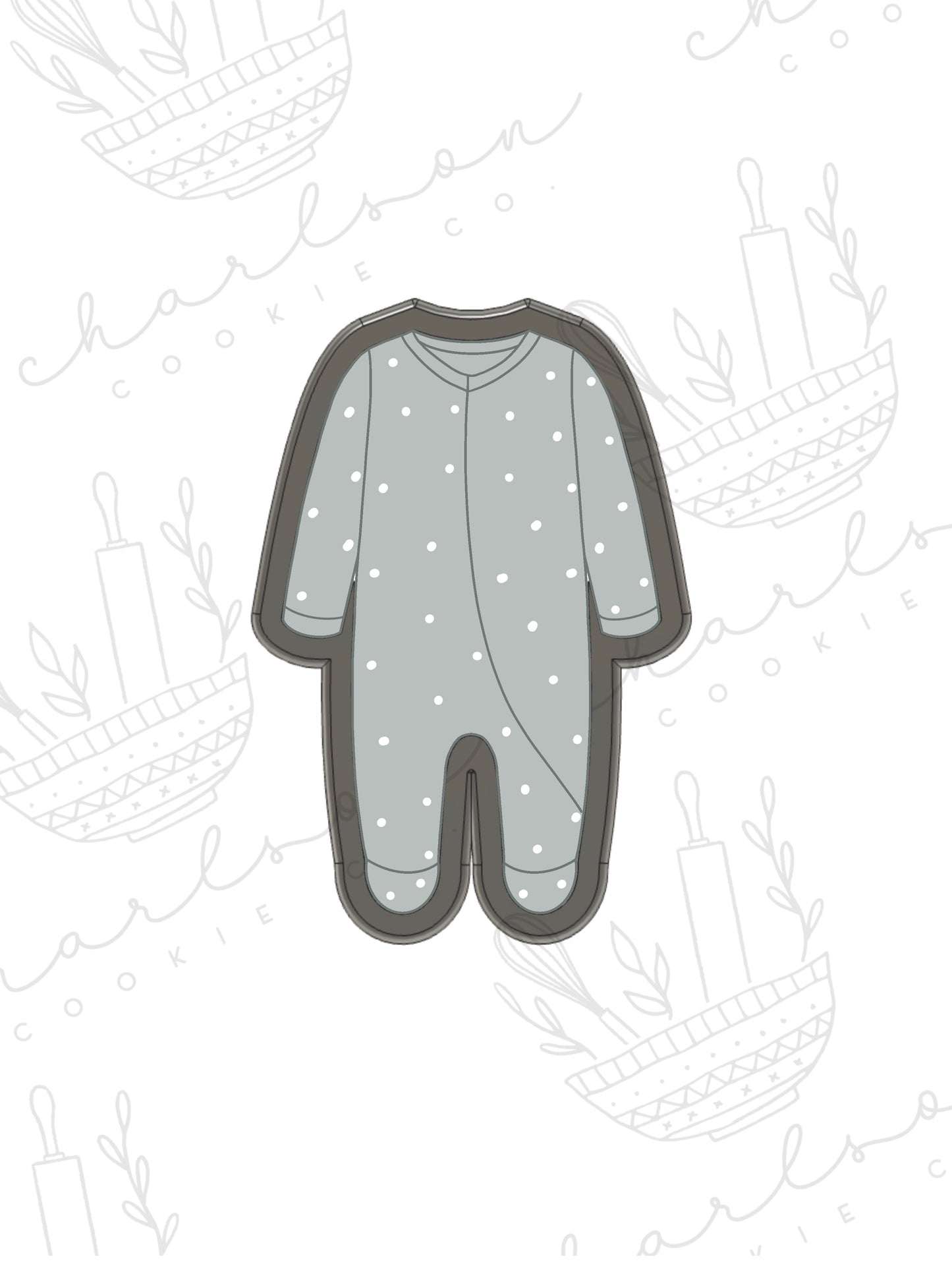 Baby footed outfit cookie cutter