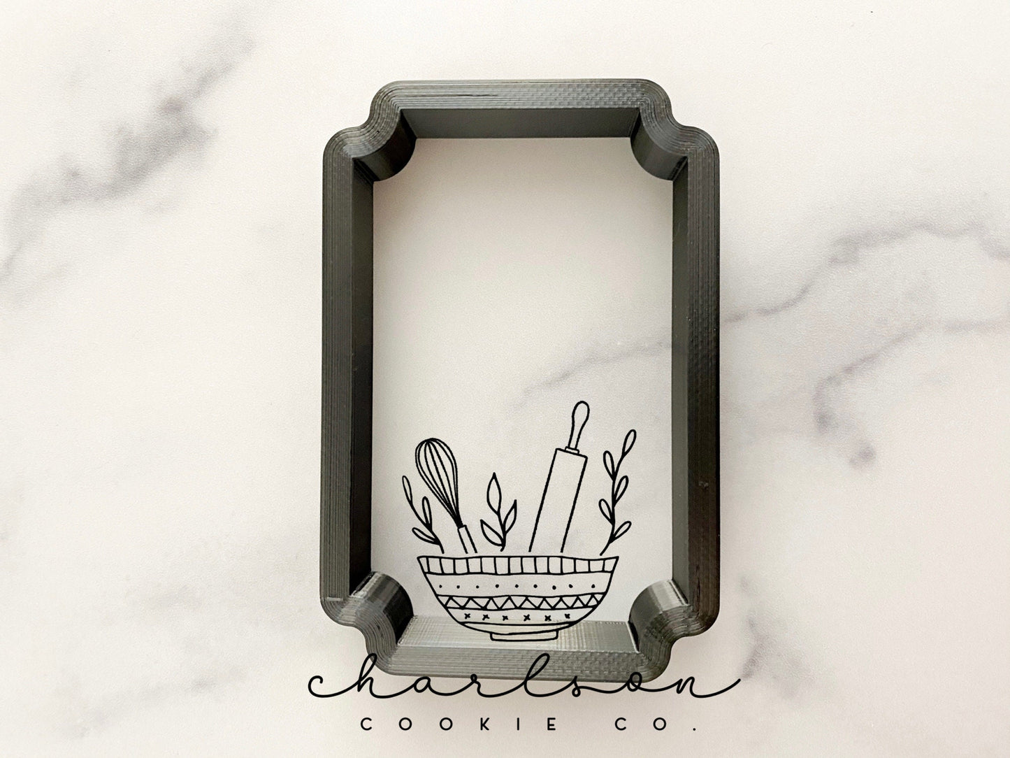 Inverted rectangle plaque cookie cutter