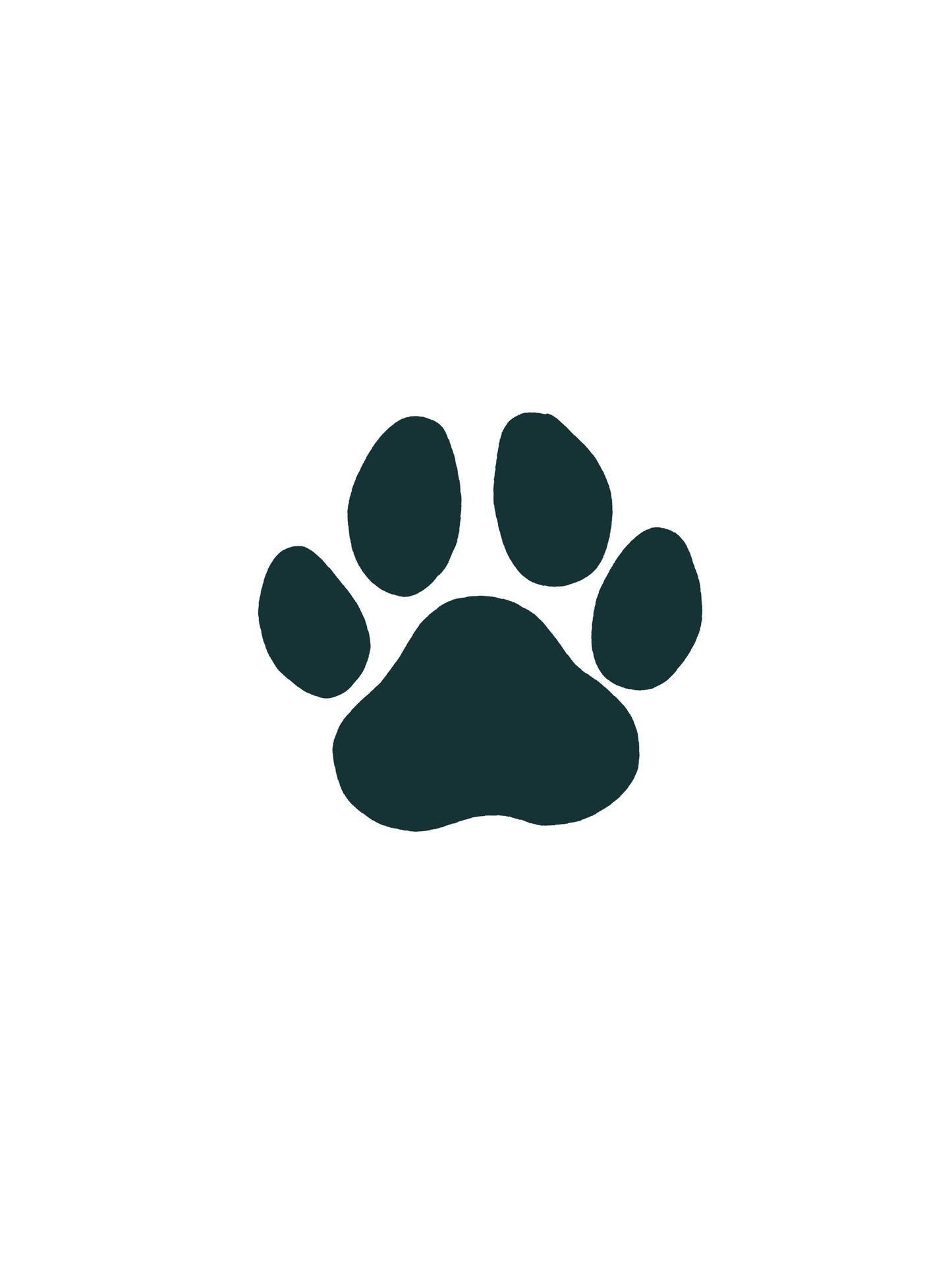 Paw print cookie cutter